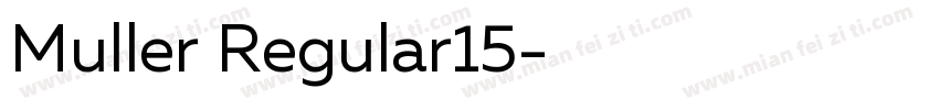Muller Regular15字体转换